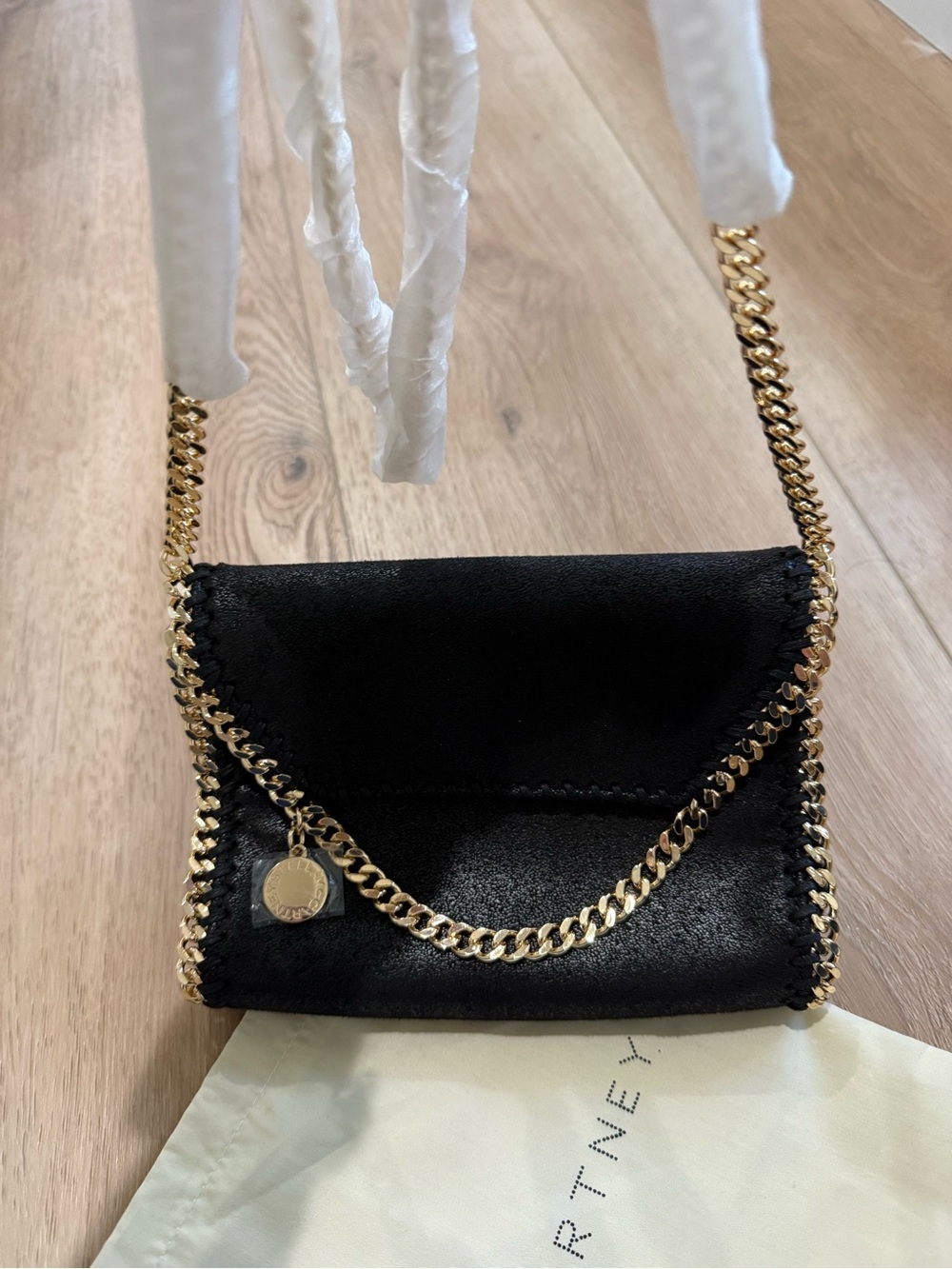 NWOT! Stella McCartney Authentic Black Falabella with Gold Hardware - Picture 7 of 10